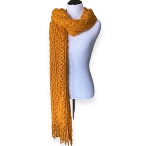 MIXIT Oblong Scarf Road Trip Orange Yellow Thick Wrap